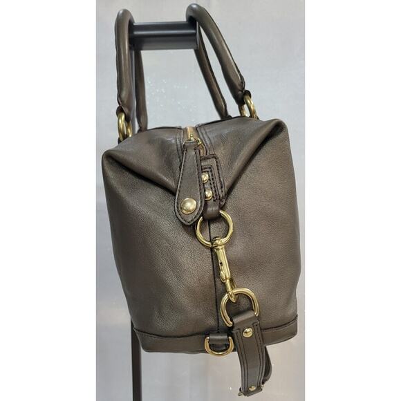 Coach Asley Leather Convertible Gunpowder Satchel Shoulder Bag MSRP $400 - Picture 4 of 7